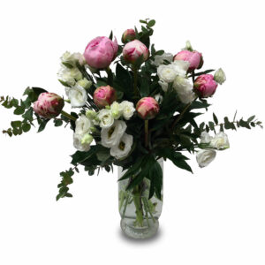 Bouquet de Lisianthus et pivoines