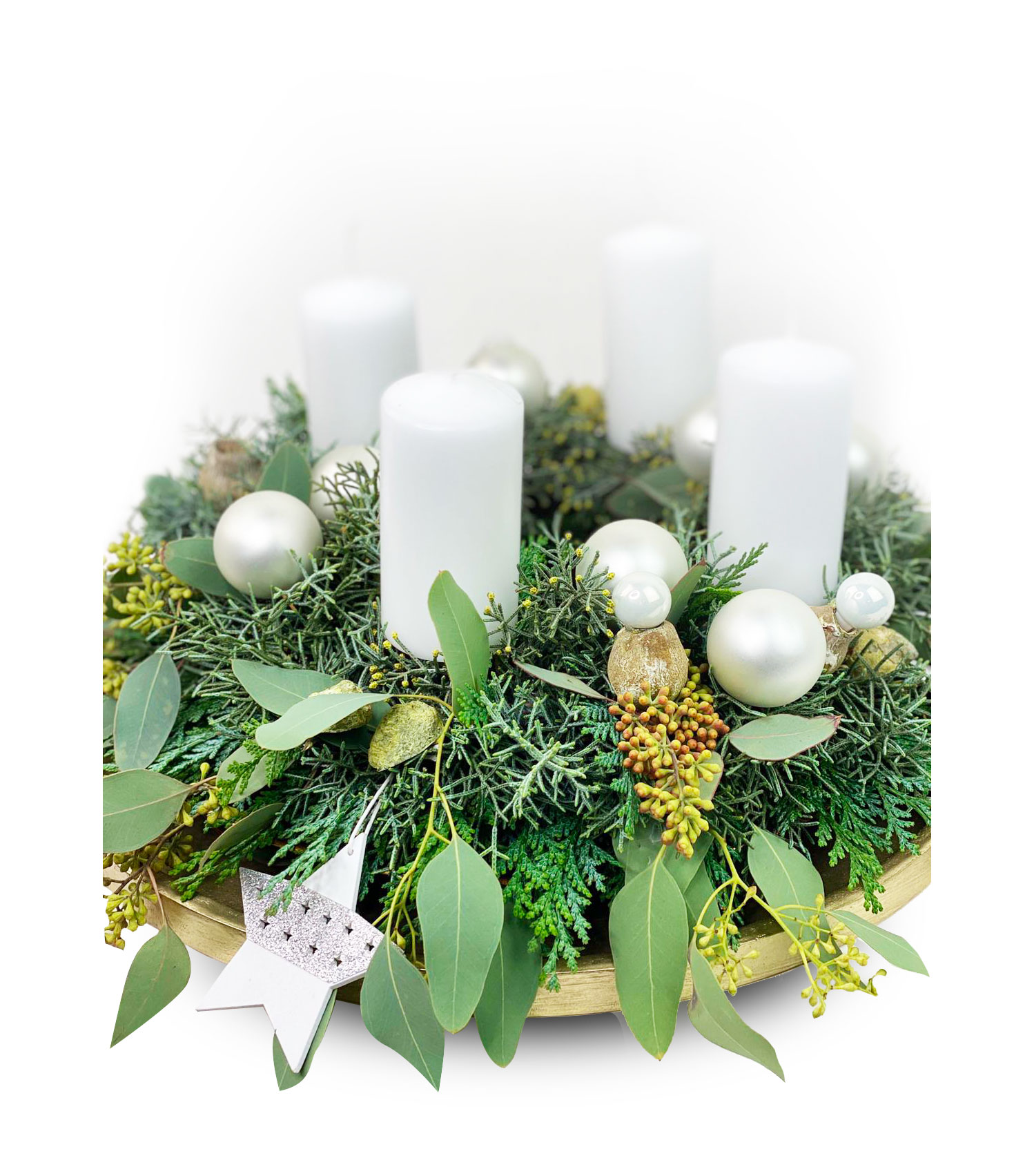 Couronne de l'Avent Perles Étoilées